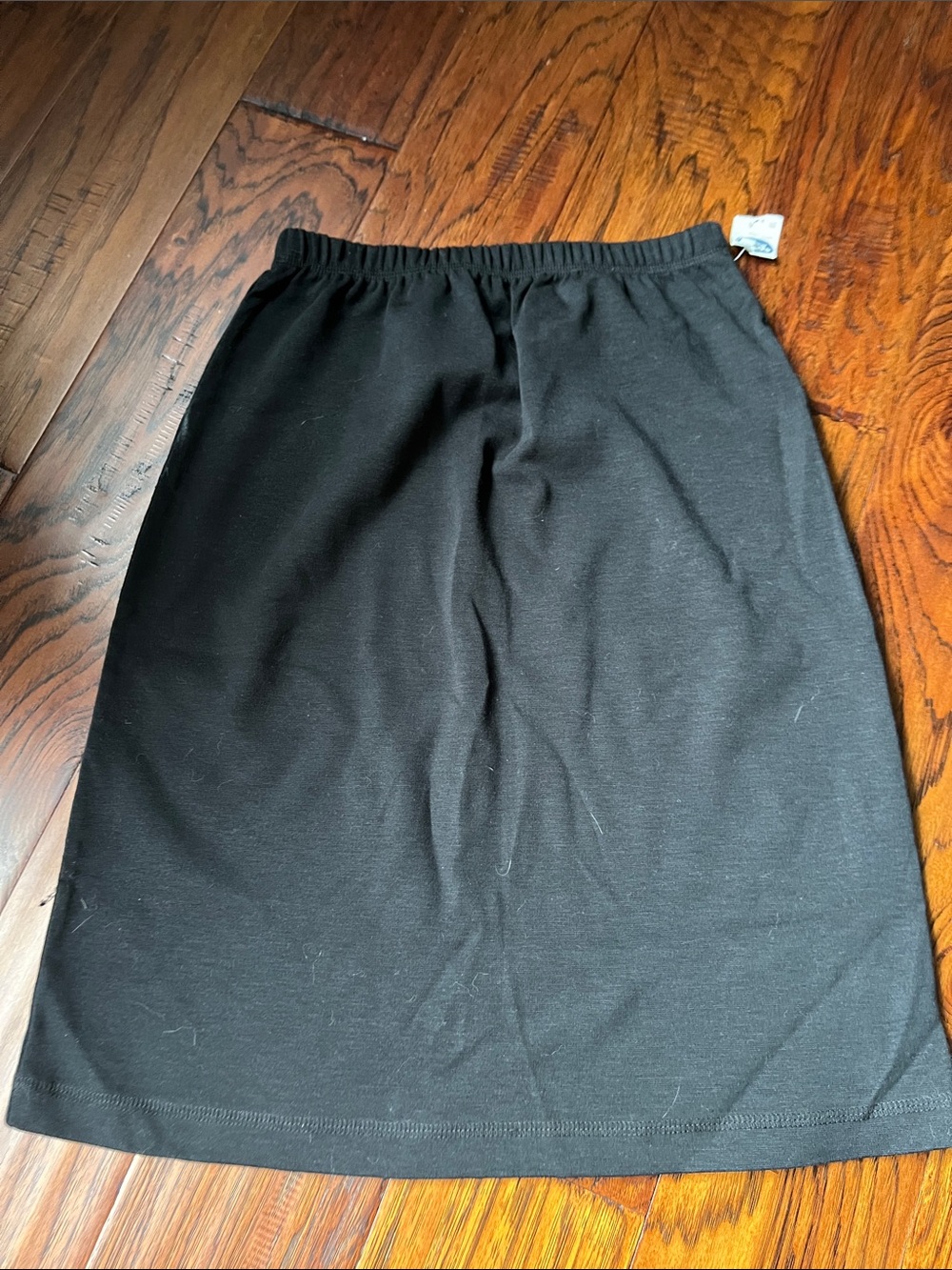 J. Jill Black A-Line Elastic-Waist Knit Skirt